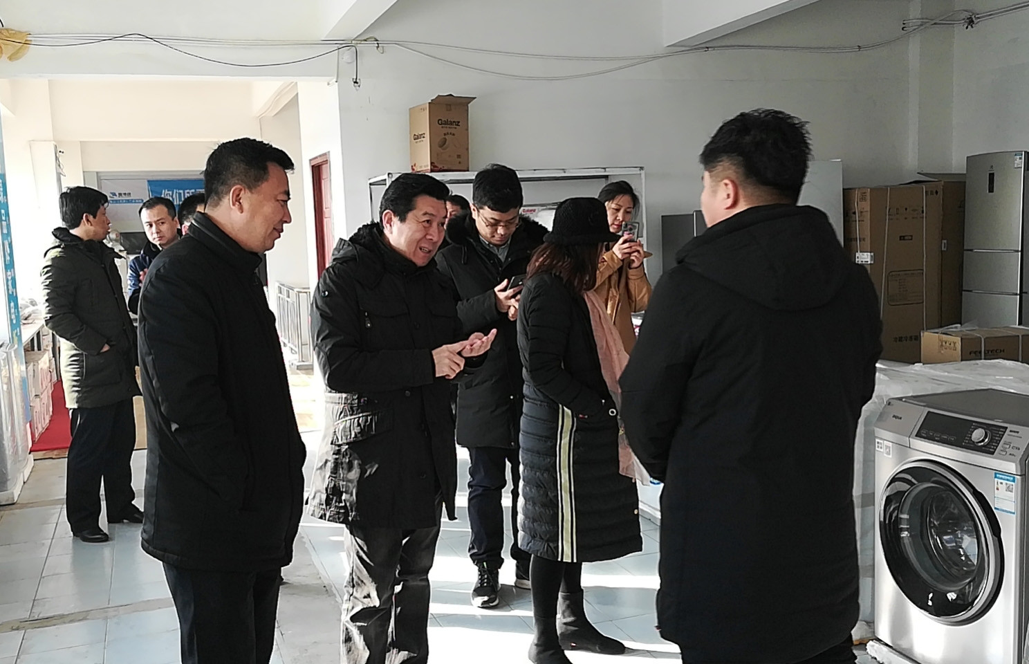 天津市商务局领导一行考察爱博绿家电回收循环示范点