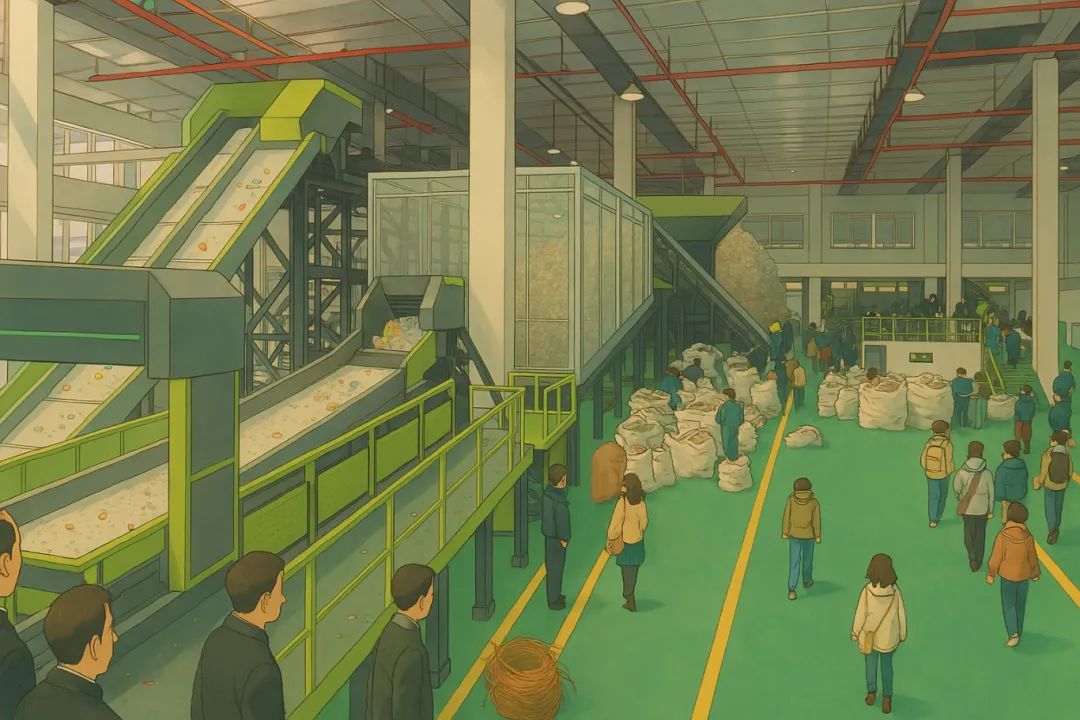 爱博绿拆解厂流水线